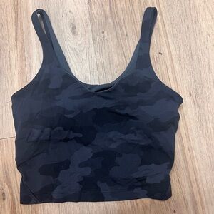 Lululemon size 8 black camo sports bra